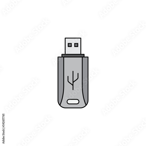 USB Bluetooth icon in color, isolated on white background 