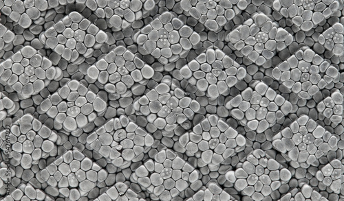 Polystyrene cells foam view as background