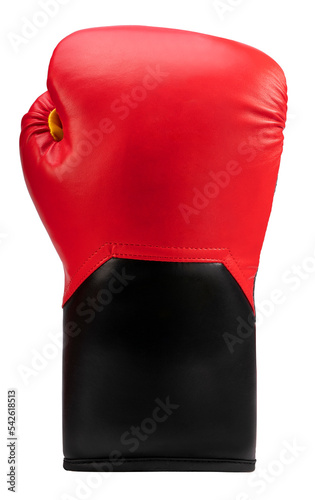 Red Boxing gloves isolated on white background, Red and black boxing gloves isolated on white PNG File. © MERCURY studio