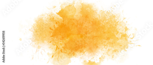 Hand painted yellow color with watercolor texture abstract background