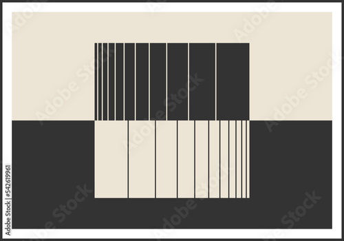 Принти на полотні Trendy abstract creative minimalist artistic black and white composition