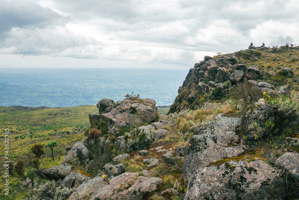 Scenic mountain landscapes against sky at Aberdare National Park, Kenya