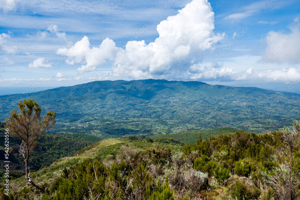 Scenic mountain landscapes against sky at Aberdare National Park, Kenya