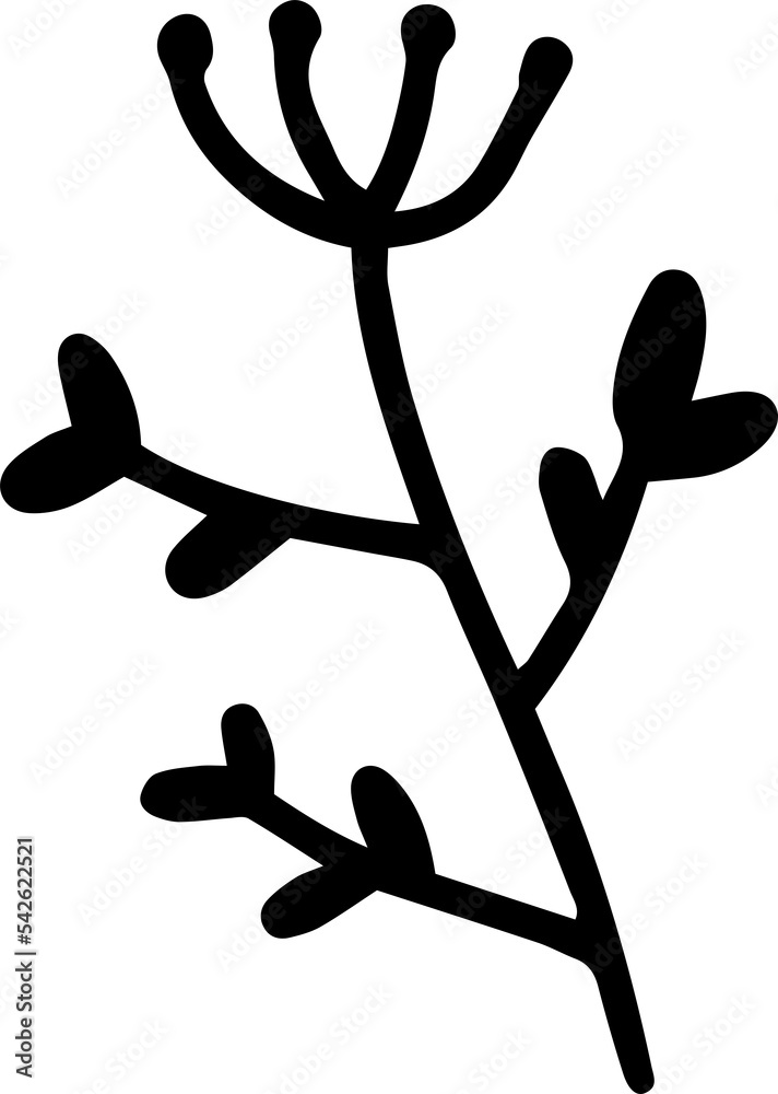 hand draw flower element