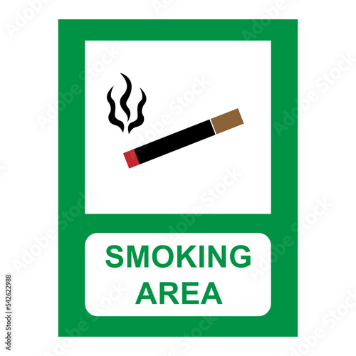 free smoking area sign illustration