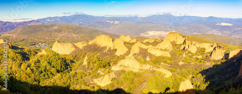 Panoramic view of Las Médulas with the Bierzo region in the background, Castilla y Léon, Spain photo