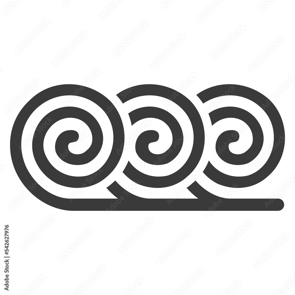 Naklejka premium Hay rolls line icon isolated on white background.Vector illustration.