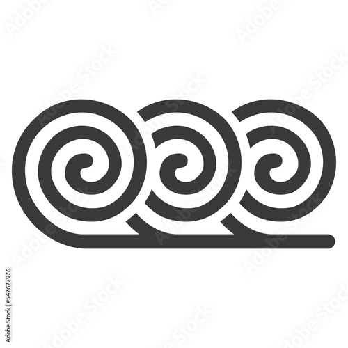 Hay rolls line icon isolated on white background.Vector illustration.