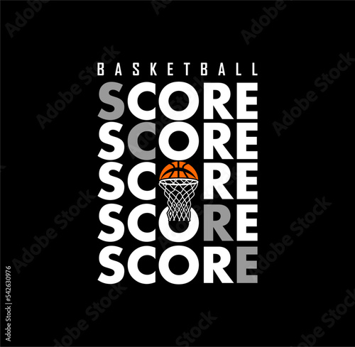 BASKETBALL SCORE, SPORTS GRAPHIC TEES VECTOR DESIGNS AND OTHER USES.