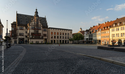 Das historische Rathaus am Marktplatz von Schweinfurt am Main, Landkreis Schweinfurt, Unterfranken, Franken, Bayern, Deutschland