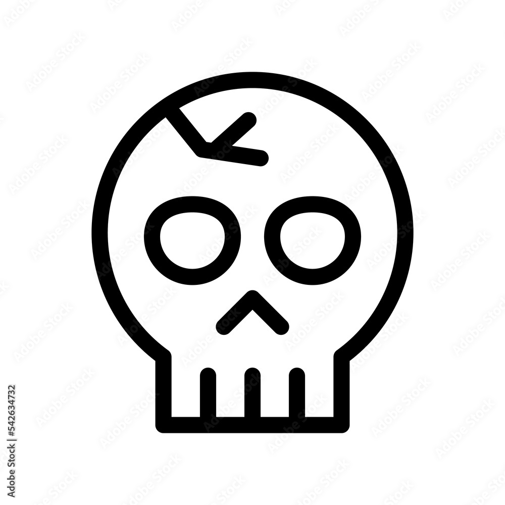 skull line icon illustration vector graphic skull line icon illustration vector graphic