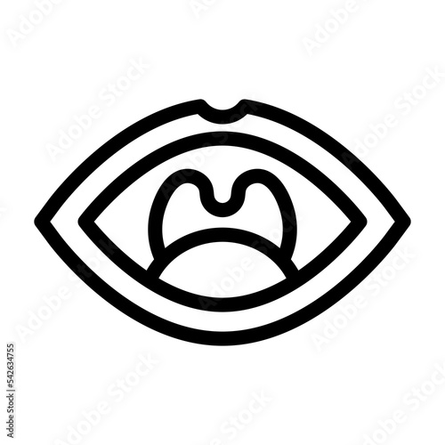 tongsils line icon illustration vector graphic