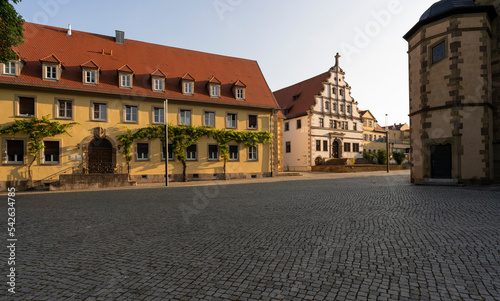 Stadtansicht von Schweinfurt am Main mit seiner Altstadt  Landkreis Schweinfurt  Unterfranken  Franken  Bayern  Deutschland