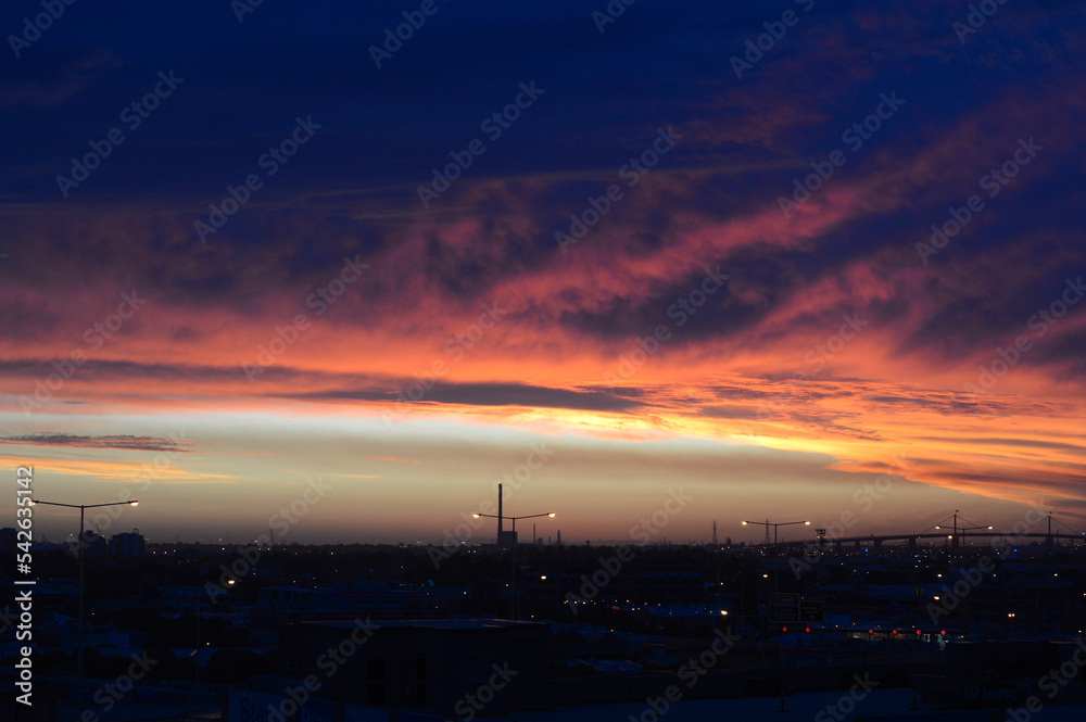 オーストラリアでの夕焼け空