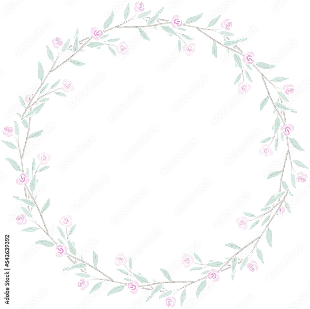 sweet tiny pink watercolor roses wreath frame sweet tiny pink watercolor roses wreath frame