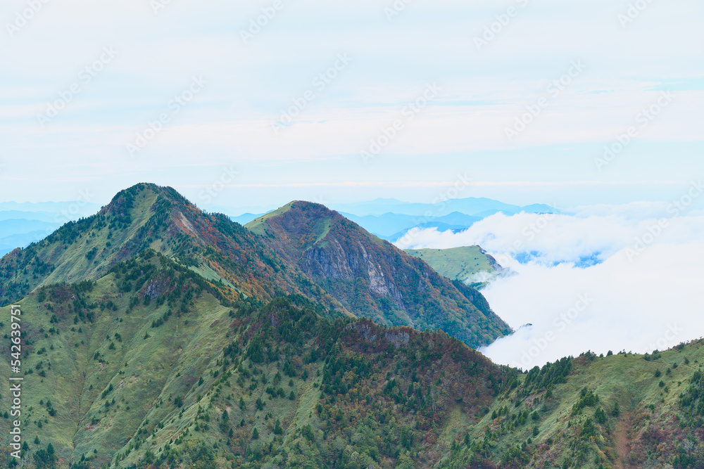 石鎚山から見える風景 石鎚山から見える風景