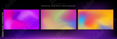 Abstract gradient fluid blur background with grainy texture and colorful rainbow gradient. Modern wallpaper design for social media, idol poster, banner, flyer.