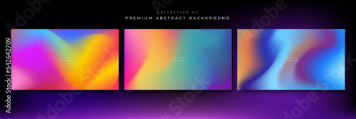 Abstract gradient fluid blur background with grainy texture and colorful rainbow gradient. Modern wallpaper design for social media, idol poster, banner, flyer.