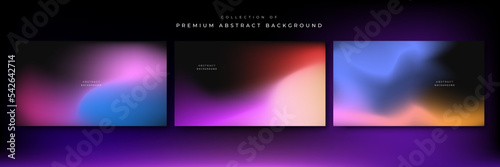 Abstract gradient fluid blur background with grainy texture and colorful rainbow gradient. Modern wallpaper design for social media, idol poster, banner, flyer.