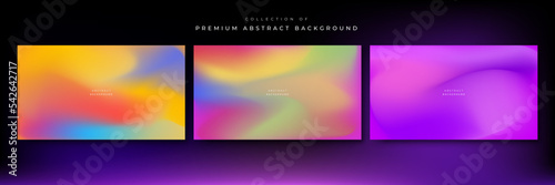 Abstract gradient fluid blur background with grainy texture and colorful rainbow gradient. Modern wallpaper design for social media, idol poster, banner, flyer.