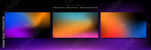 Abstract gradient fluid blur background with grainy texture and colorful rainbow gradient. Modern wallpaper design for social media, idol poster, banner, flyer.