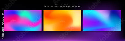 Abstract gradient fluid blur background with grainy texture and colorful rainbow gradient. Modern wallpaper design for social media, idol poster, banner, flyer.