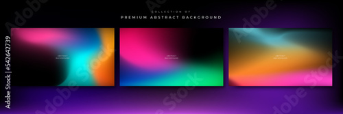 Abstract gradient fluid blur background with grainy texture and colorful rainbow gradient. Modern wallpaper design for social media, idol poster, banner, flyer.