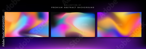 Cover gradient design with abstract color. Minimal fluid design collection. Business or advertising design. Bright dynamic mesh for poster, flyer, banner. Vector illustration