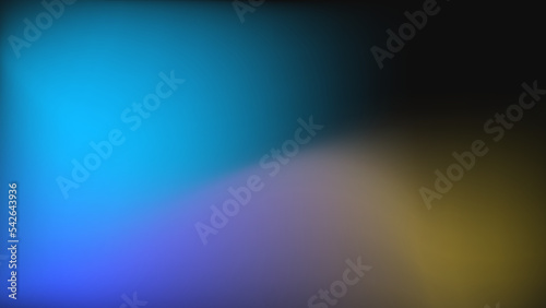 Abstract blue and purple liquid wavy shapes futuristic banner. Glowing retro waves vector background