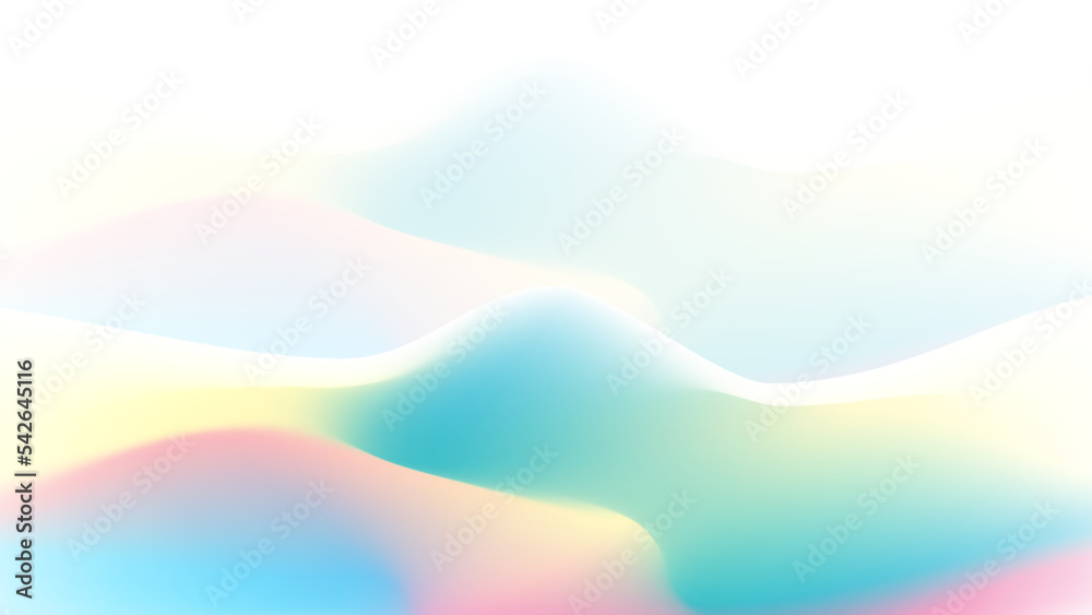 Abstract colorful fluid blur background with 3D render. Water surface. Blue abstract background. Vector illustration for design. Abstract 3D Background. Abstract pastel blurred grainy gradient texture
