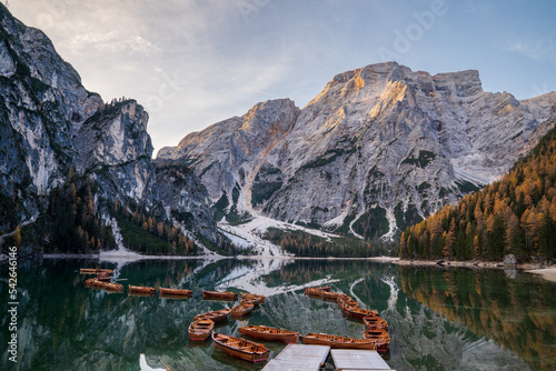 Alba sul Lago di Braies  photo