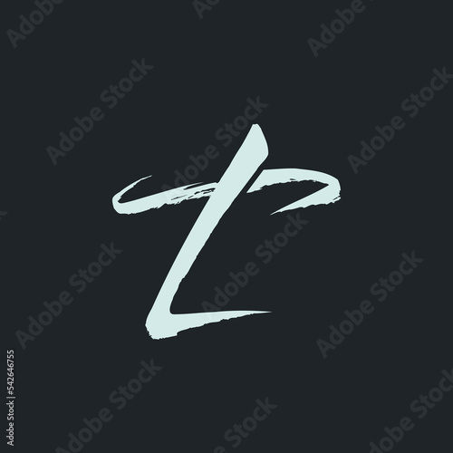 TL monogram logo.Calligraphic icon.Script letter t, letter l.Lettering sign isolated on dark background.Signature alphabet initials.Handwritten style characters.Cross symbol.