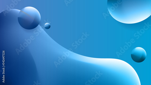 Abstract 3D dark blue and black background with fluid gradient grainy texture and liquid shapes. Modern wallpaper design for social media, idol poster, banner, flyer.