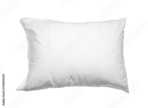 Fototapeta Naklejka Na Ścianę i Meble -  Blank soft new pillow isolated on white, top view