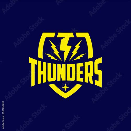 Thunder gaming emblem logo. Thunder E Sport logo