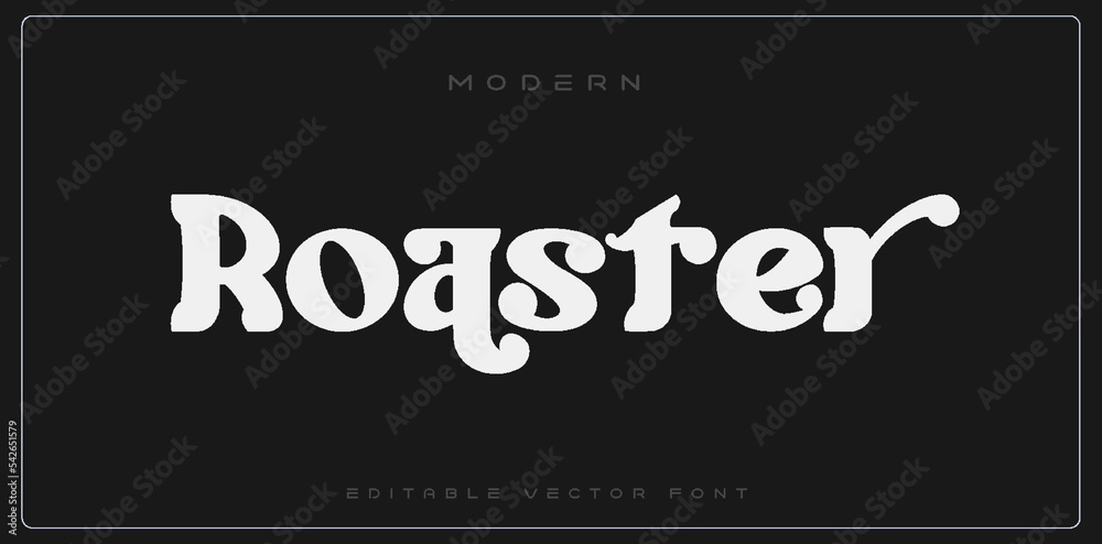Roster text vintage retro alphabet letters font template on black ...