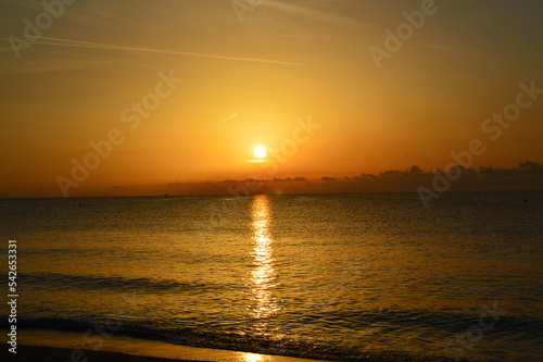sunset over the sea