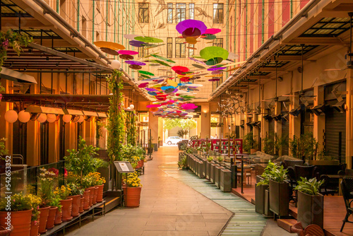 Light-filled shopping complex featuring upscale boutiques, salons and a variety of restaurants, in Athens Greece