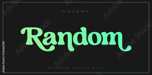 Random green groovy alphabet letters font template. 70s retro Typography decorative fonts vintage concept. Inspirational slogan print with hippie for graphic tee t shirt or logo. vector illustration