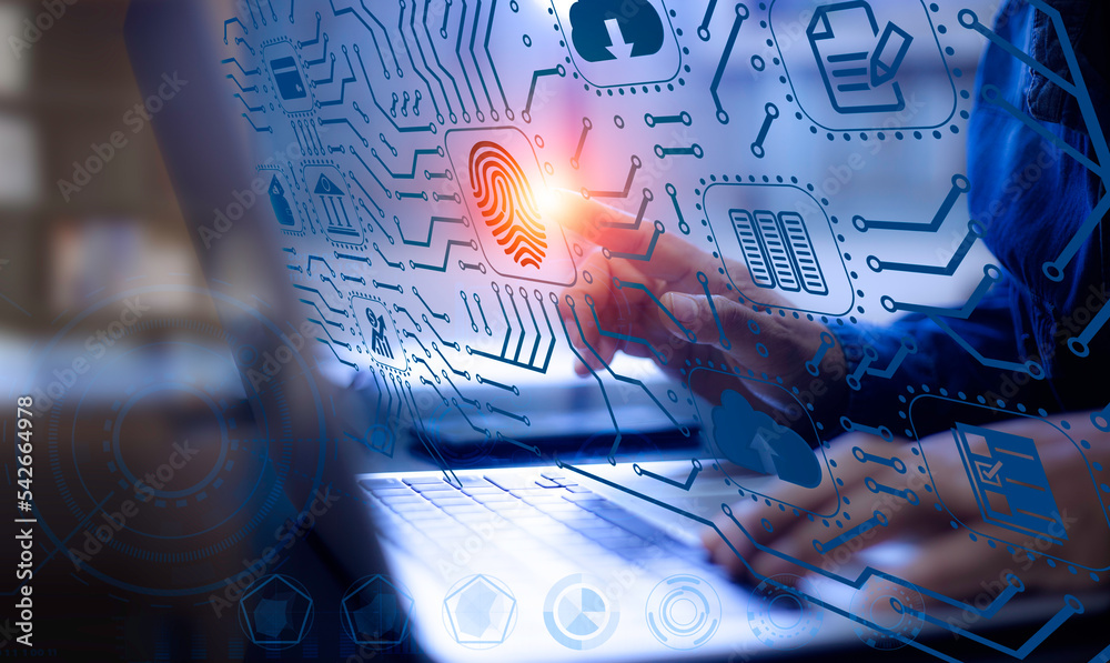 futuristic digital processing of biometric identification fingerprint
