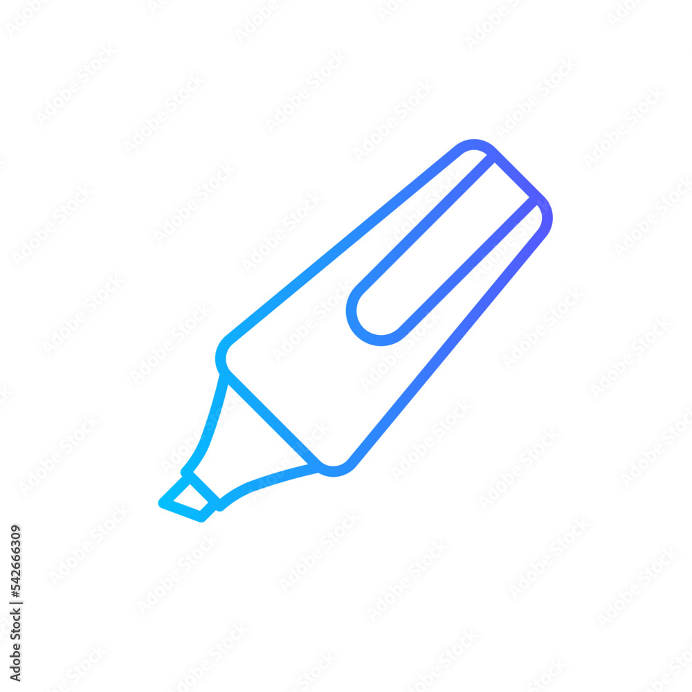 Inclined Marker gradient icon Inclined Marker gradient icon