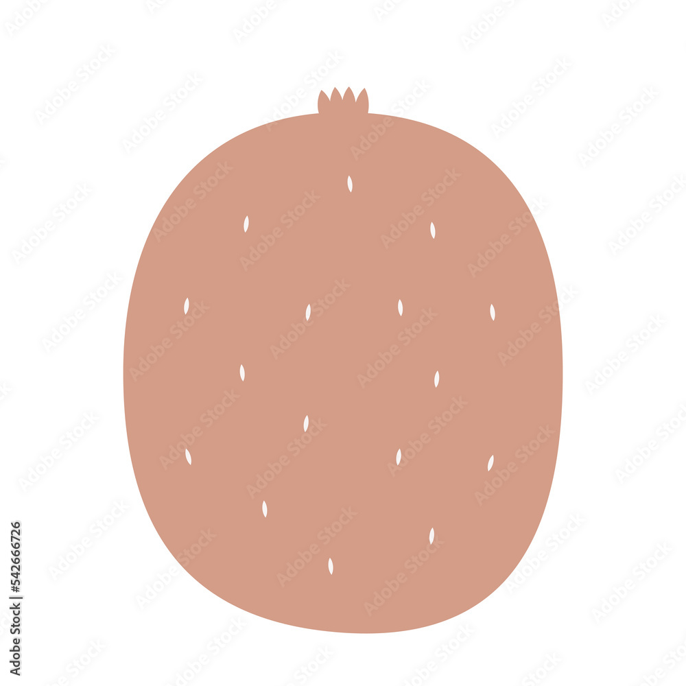 Kiwi in flat style. Sweet fruit.