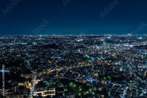 神奈川県横浜市 横浜ランドマークタワー展望台から見る街並み（西側）