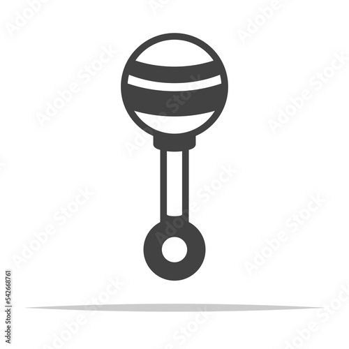 Baby rattle icon transparent vector isolated