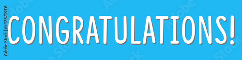 blue congratulations sign vector design