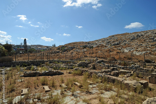 Les ruines de la Villa aux Lys à Amnissos près d'Héraklion en Crète