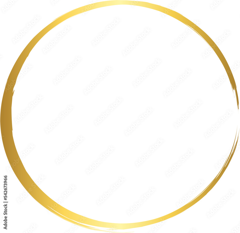 Circle Gold Brush Stroke Design Element Circle Gold Brush Stroke Design Element