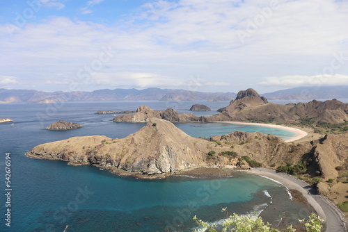 インドネシア、パダール島の山からの景色。