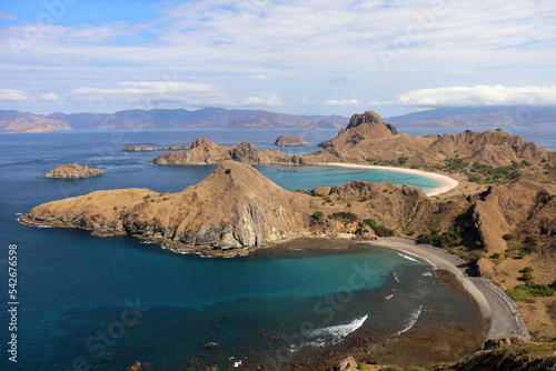 インドネシア、パダール島の山からの景色。