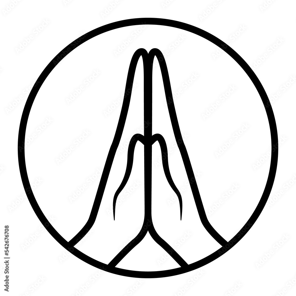 minimalistic pray icon design with transparent background minimalistic pray icon design with transparent background